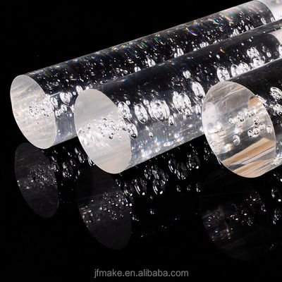 calidad  Customized High Class Clear Acrylic Bubble Rod PMMA Rod For Stair Handrail fábrica