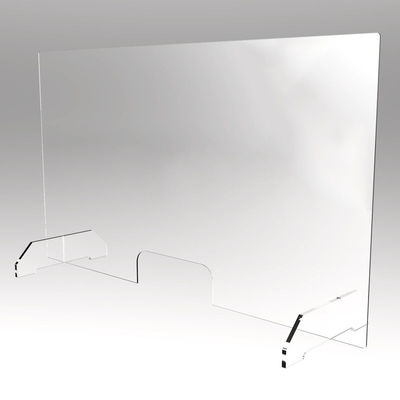 calidad  Clear Acrylic Plexiglass Glass Shield Office Sneeze Guard 80cmx60cm fábrica